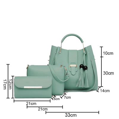 ALEXIA 3 PIECE Aqua HANDBAG SUMMER