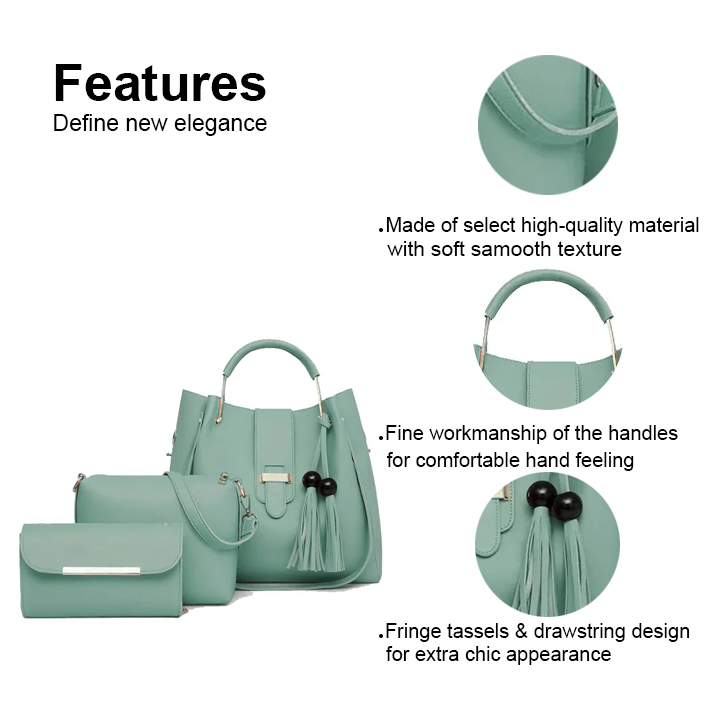 ALEXIA 3 PIECE Aqua HANDBAG SUMMER